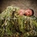 Green Fringe HAMMOCK Photo Prop. Newborn Baby Photography Prop Blanket. 'Verdant' Olive Moss