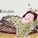 Newborn Photography Wrap Baby Blanket Photography Prop Light Green 'Pear' Rug / Cocoon Baby Wrap