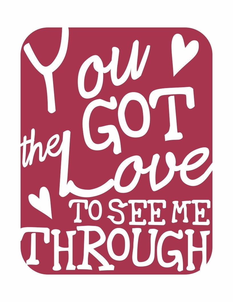 You Got the Love 2 - a music inspired print in romantic red