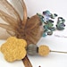Mustard yellow flower hat pin brooch
