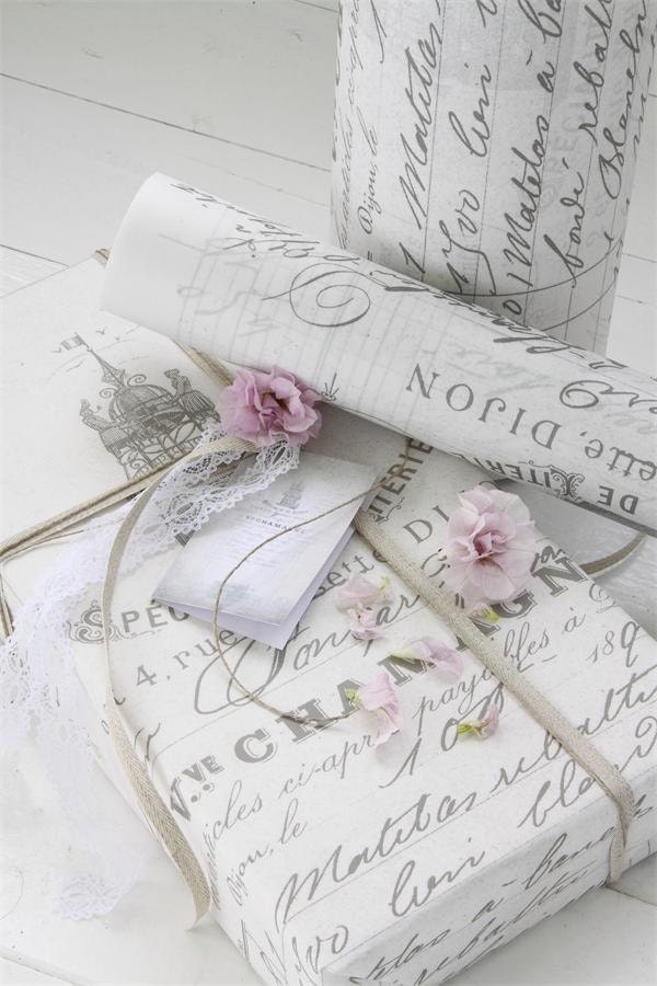 Jeanne d'Arc French Script Antique Ledger Gift Wrap