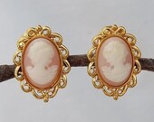 Elegant Victorian Cameo Earrings MONET