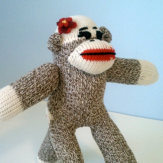 sock monkey plush toy