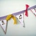 Bunting Banner, Custom, Fabric, Personalized Name - 5-6 flags, Birthday Party Decoration, Children's Room Decor, Nursery, Baby Shower