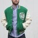 Vintage Celtics Letterman Jacket Mens Large