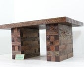 Modern Reclaimed Barn Wood Coffee Table-Bench
