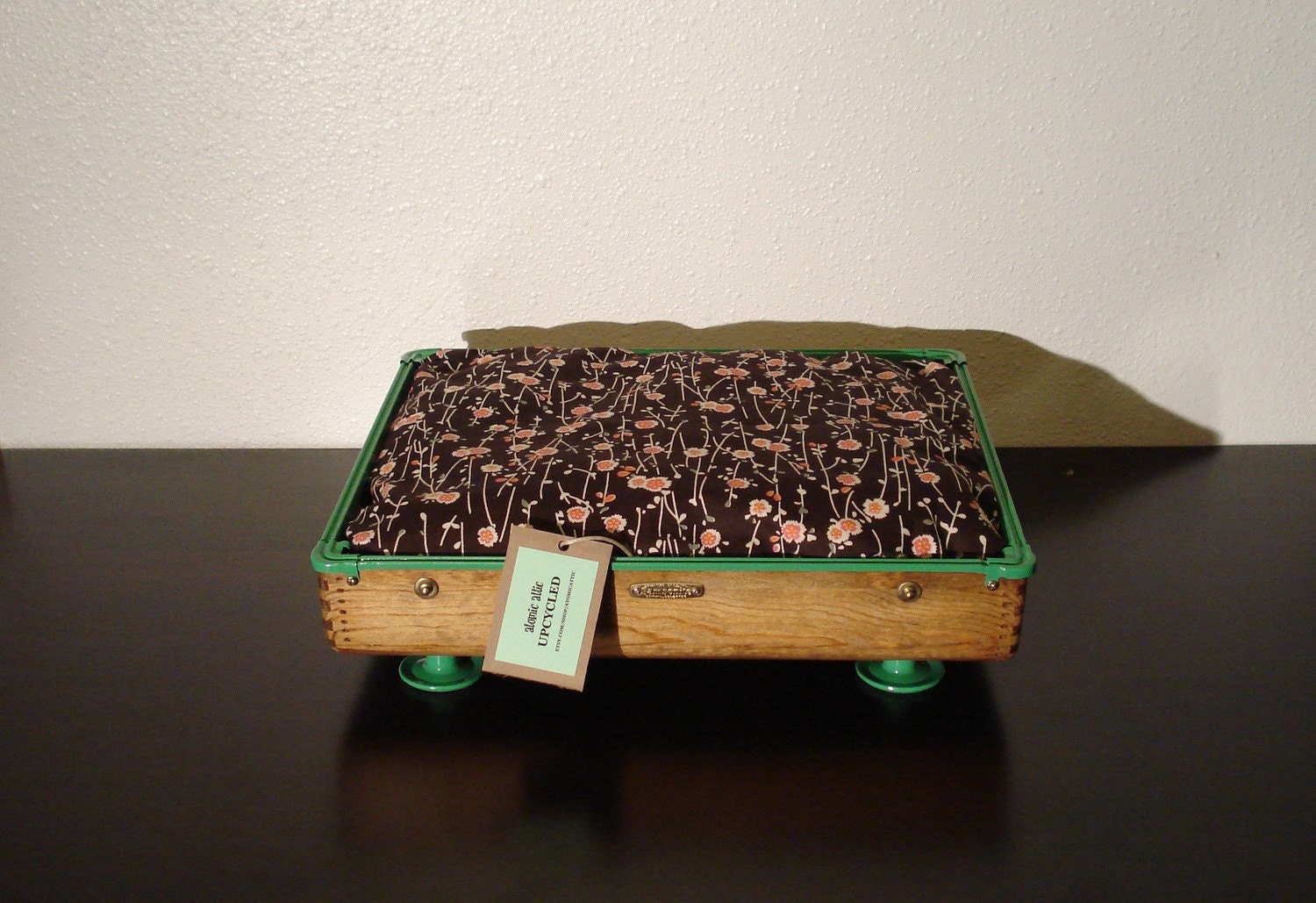 Upcycled Vintage Suitcase Pet Bed
