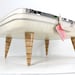 Upcycled White Samsonite Suitcase Pet Bed - Mid Century Handmade Plywood Legs