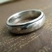 Rustic Men's Band, Silver Wedding Ring, Hammered, Comfort Fit, Domed, Sterling Silver, Metalwork, Brushed, Oxidized... 5mm