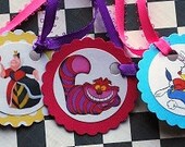 Alice in Wonderland - Mad Hatter Tea Party - Birthday - 10 Favor Tags