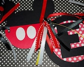 Mickey or Minnie Mouse Highchair Banner