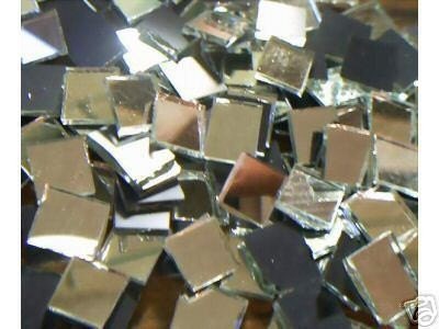 1000 Silver Mirrors  Handcut Mosaic Glass Tiles 1/2 inch