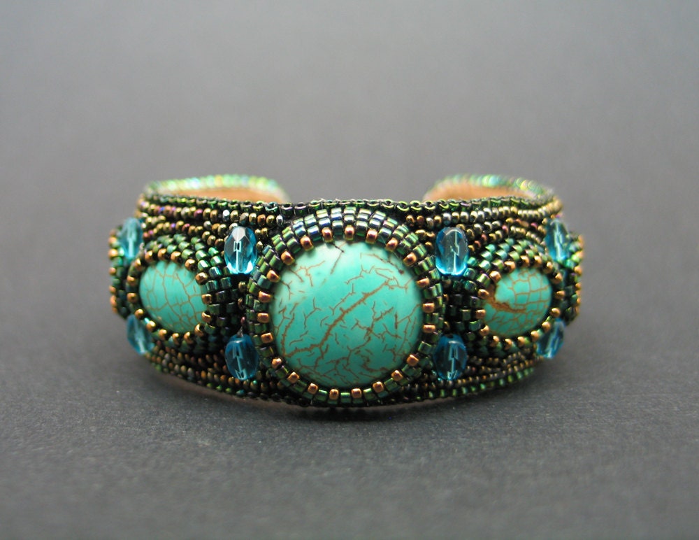 Bead Embroidered Bracelet
