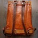 Vintage Leather Backpack bag Switzerland climber antique wool