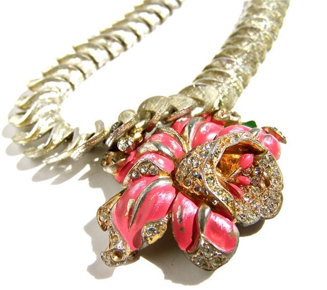 Vintage Statement Necklace, Gorgeous, One of a Kind Style by Dabchick Vintage Gems On Etsy