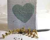 Hand Made Recycled School Paper Floral and Herb Seed Cards set of 4