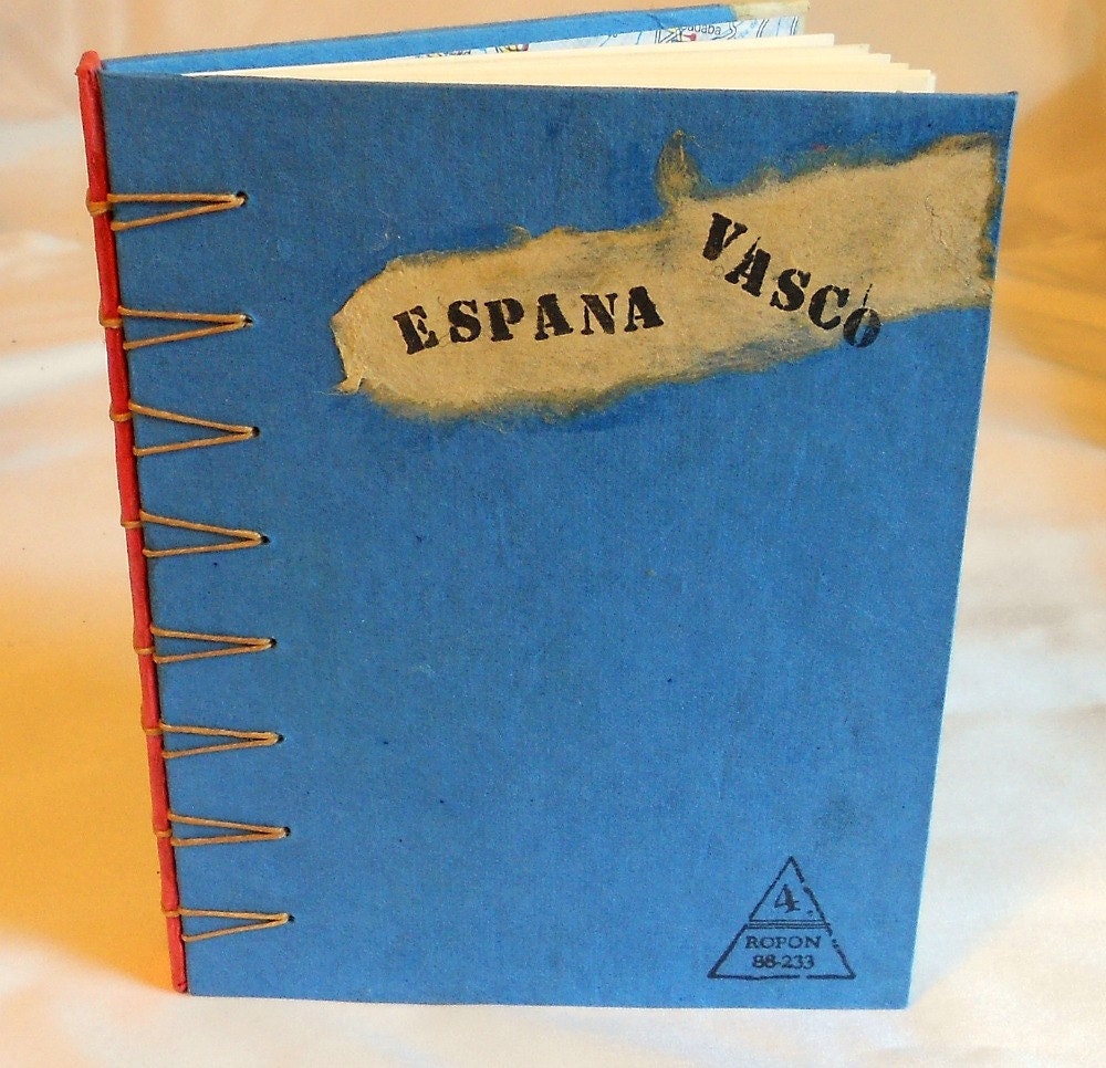 Hand Made Paper Custom Hard Cover Travel Journal--Personalized to Your Destination