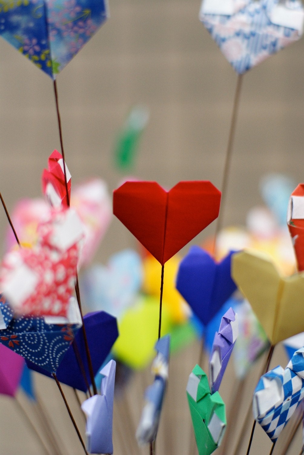 I Heart You - Origami Hearts Bouquet