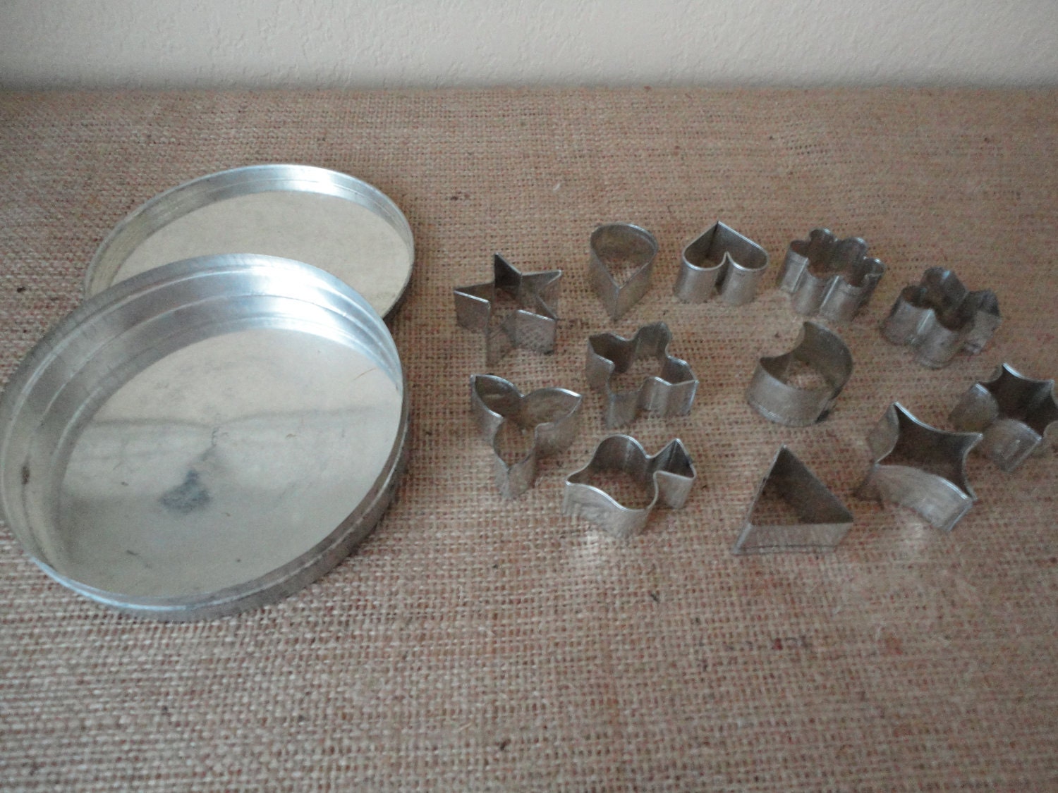 Vintage Italian Made Miniature Cookie Cutters, Candy Molds- Stars, Moons, Hearts, Teardrops, Etc.