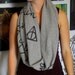 Custom for Kimberly Harry Potter Spells and Charms Infinity Scarf in Gray
