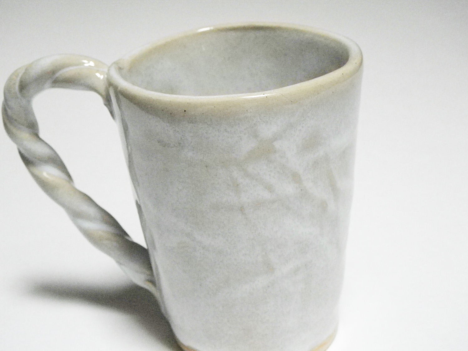 Ceramic Mug in Elmers White with Textures