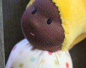Cuddle Bean - A baby friendly Waldorf doll - READY TO SHIP