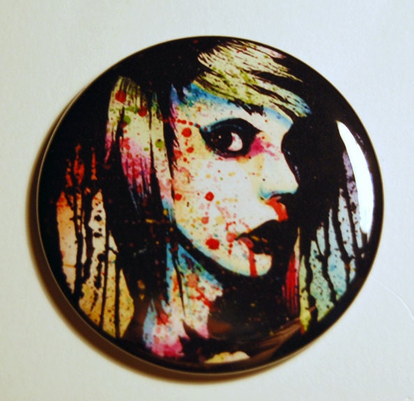 Pocket Mirror Nervous Breakdown Punk Rock Rainbow Pop Art Portrait Accessory 2.25 inch