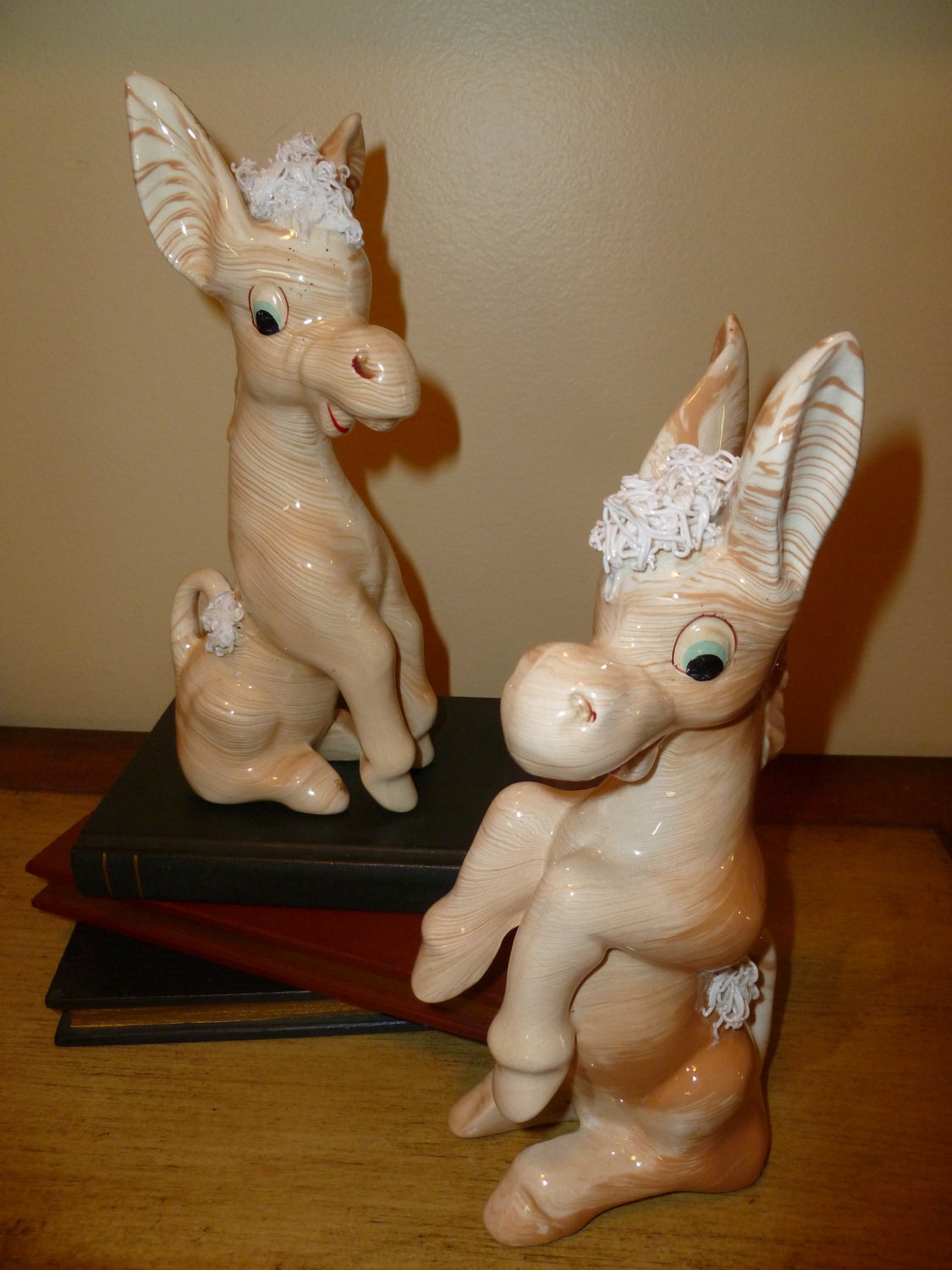 Pair of Vintage Spaghetti Poodle Donkies