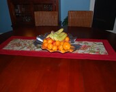 Custom handmade table runner in your fabrics and trim