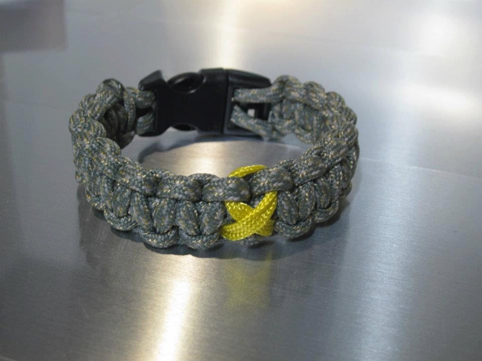 Support Our Troops Yellow Ribbon on ACU Bracelet