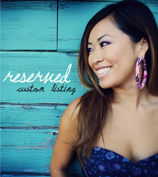 RESERVED Custom listing for Jenna