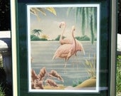 Turner Print, Vintage Turner, Turner Flamingos Print, Art Deco Print, Mid Century Home Decor
