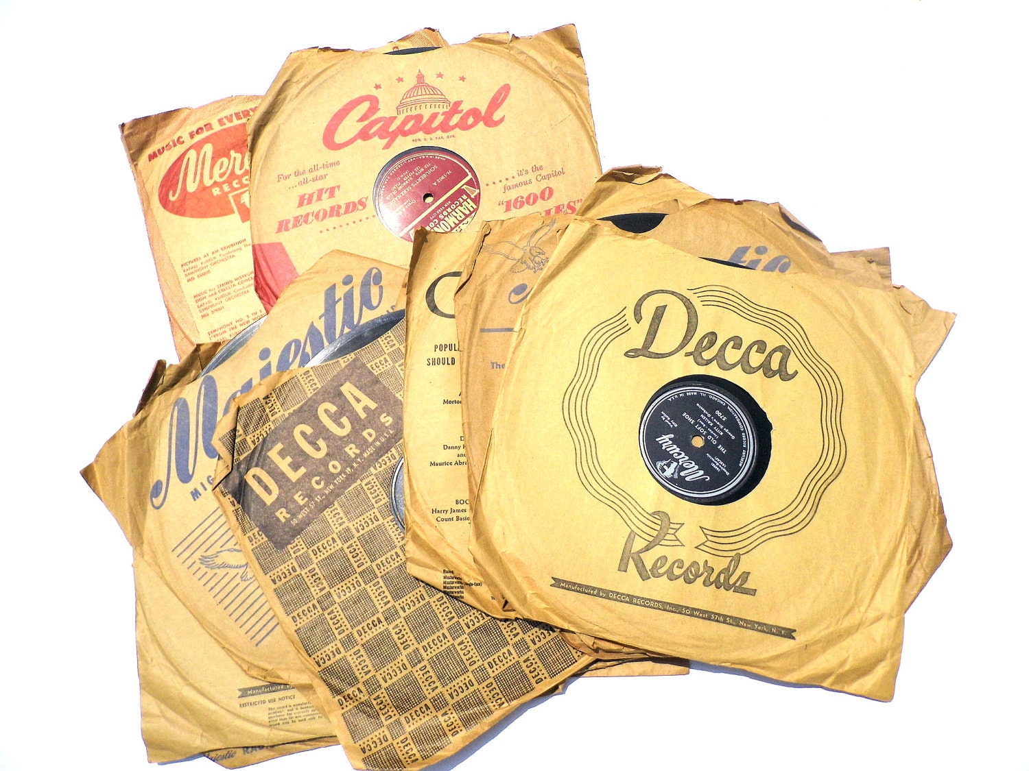 Vintage 78 Albums, 78 Albums Lot, Rosemary Clooney, Decca Records, 1940s, Vintage Album Lot, Paper Ephemera