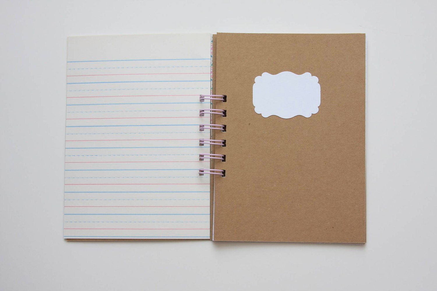 Romantic Shabby Chic . 5 Section Wire Bound // Mini Book Album Journal Notebook Diary // Under 20 Gift for Her