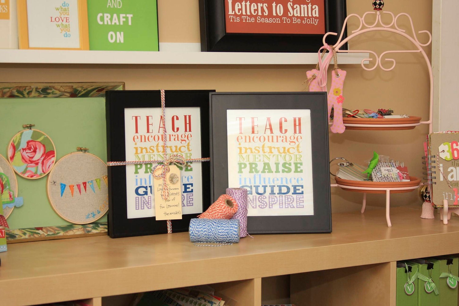 Teacher Gift . Subway Art Poster Print Sign // Classroom Art Appreciation Back to School // Bus Tram Scroll Roll // Teach Inspire Guide
