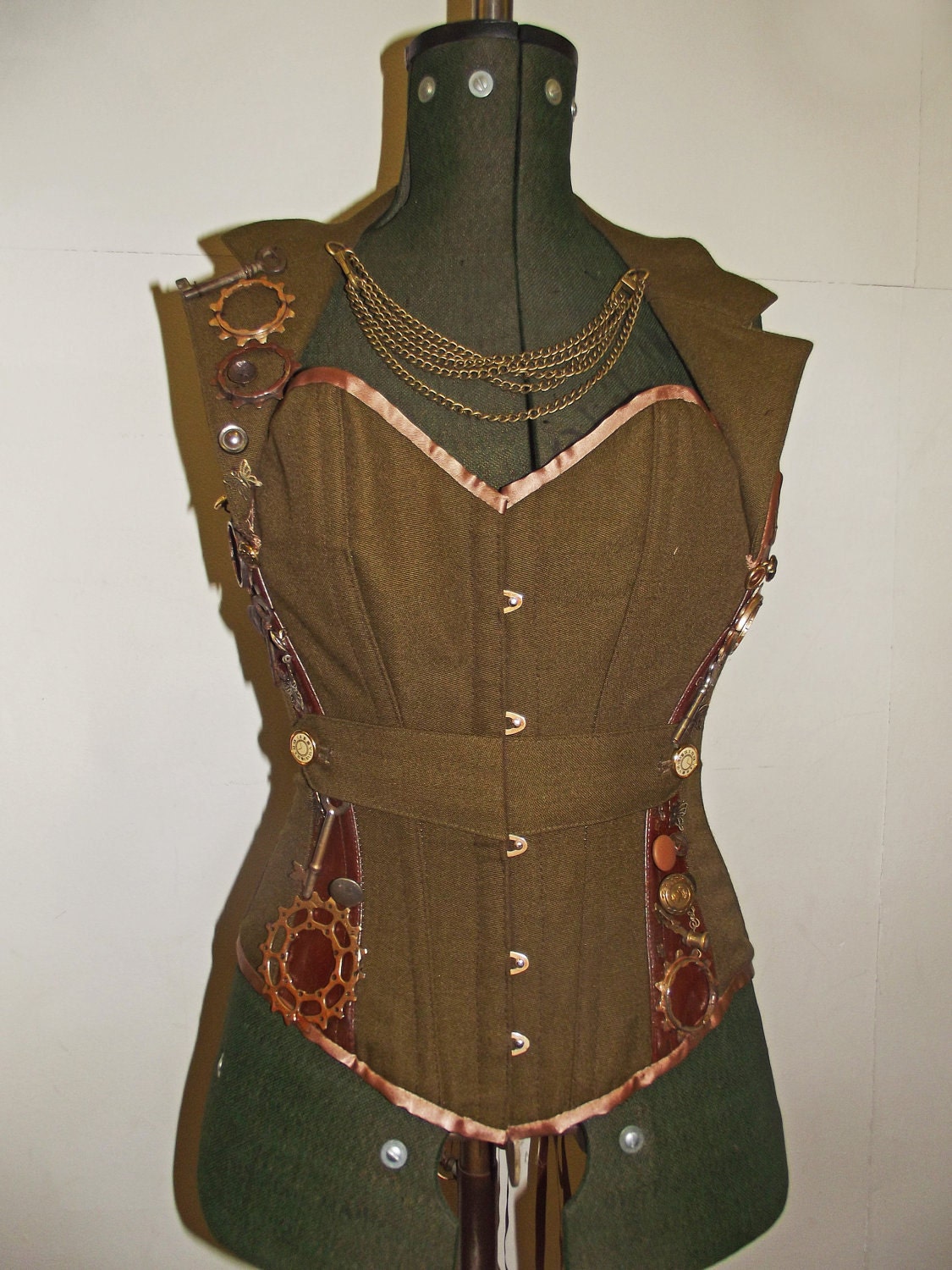 MADE TO ORDER. Steampunk corset