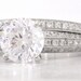 1.44ct round cut diamond engagement ring and band