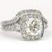 Round and baguette diamond engagement ring and band 2.40ctw