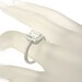 Emerald cut diamond engagement ring 14K white gold prong set  art deco 1.60ctw
