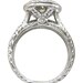 14k white gold round cut diamond engagement ring and band bezel set 1.70ctw