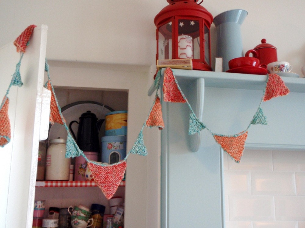 Knit your own bunting Knitting Kit in bright colours