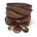 Silk Wrap Bracelet with Tree of Life, Peace Sign, and Smoky Quartz, yoga jewelry, wrapped wrapping bracelet, wrap around,wrist wrap