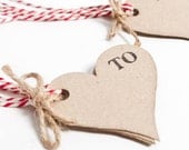 Recycled Heart Shaped Gift Tags