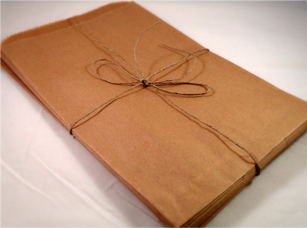 Merchandise Bags Flat Kraft - 6.25" x 9.25" - Set of 50