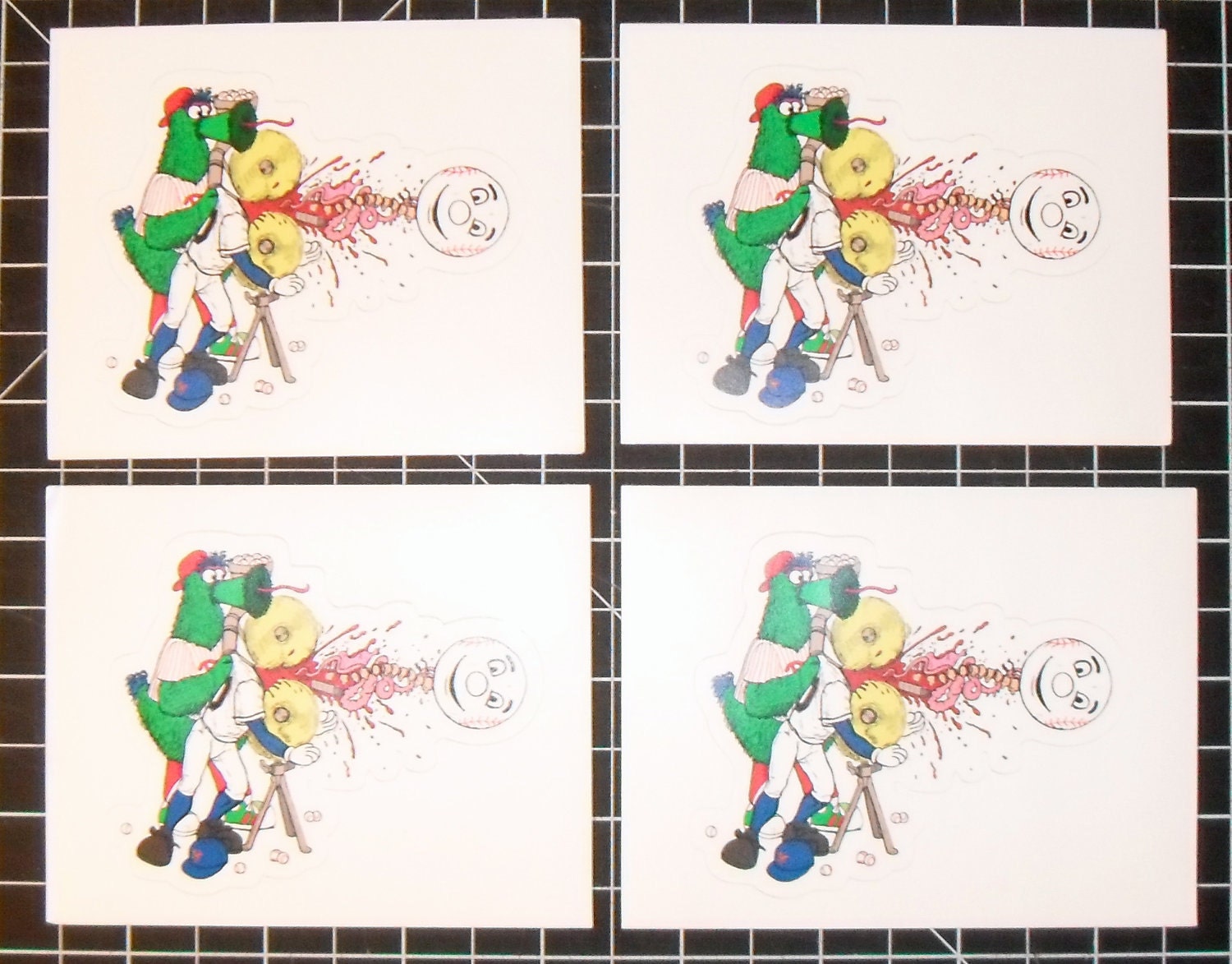 Phillie Phanatic vs. Mr. Met STICKER 4 PACK
