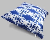 Blue Throw Pillow Cover - Blue and White Optical Illusion Home Decor, Pation Decor