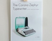 Art Print Poster The Corona Zephyr Vintage Typewriter - 4 x6 inches Vintage Style print