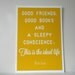 Typography Art Print Good Friends Good Books A4 Archival Matte in Mustard Yellow