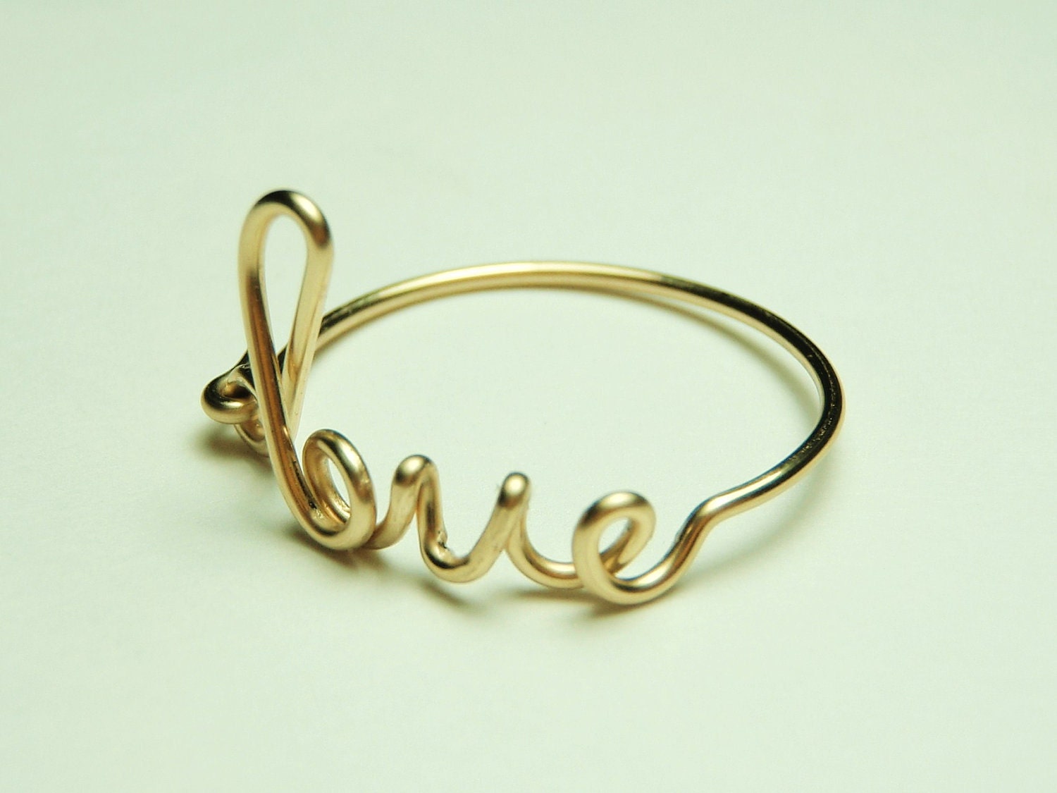 Love wire ring - gold permanently copper wire- custom size- by Dereck Maltez Keoops8 Shop