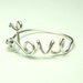 love wire ring - love sterling silver wire script ring- Special price sterling silver wire 925- keoops8 shop